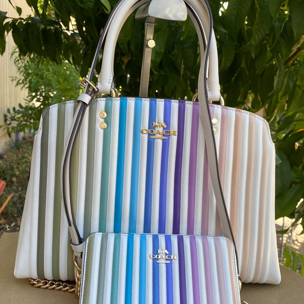 NWT Coach Ombré Quilting Leather carryall